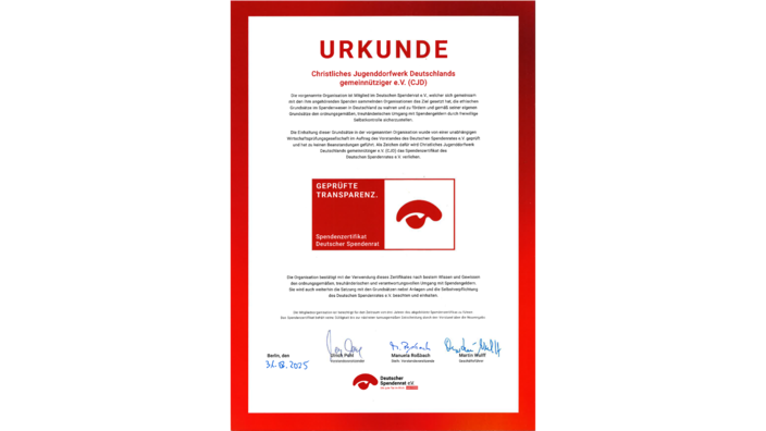 Spendenzertifikat des Deutschen Spendenrats 2025